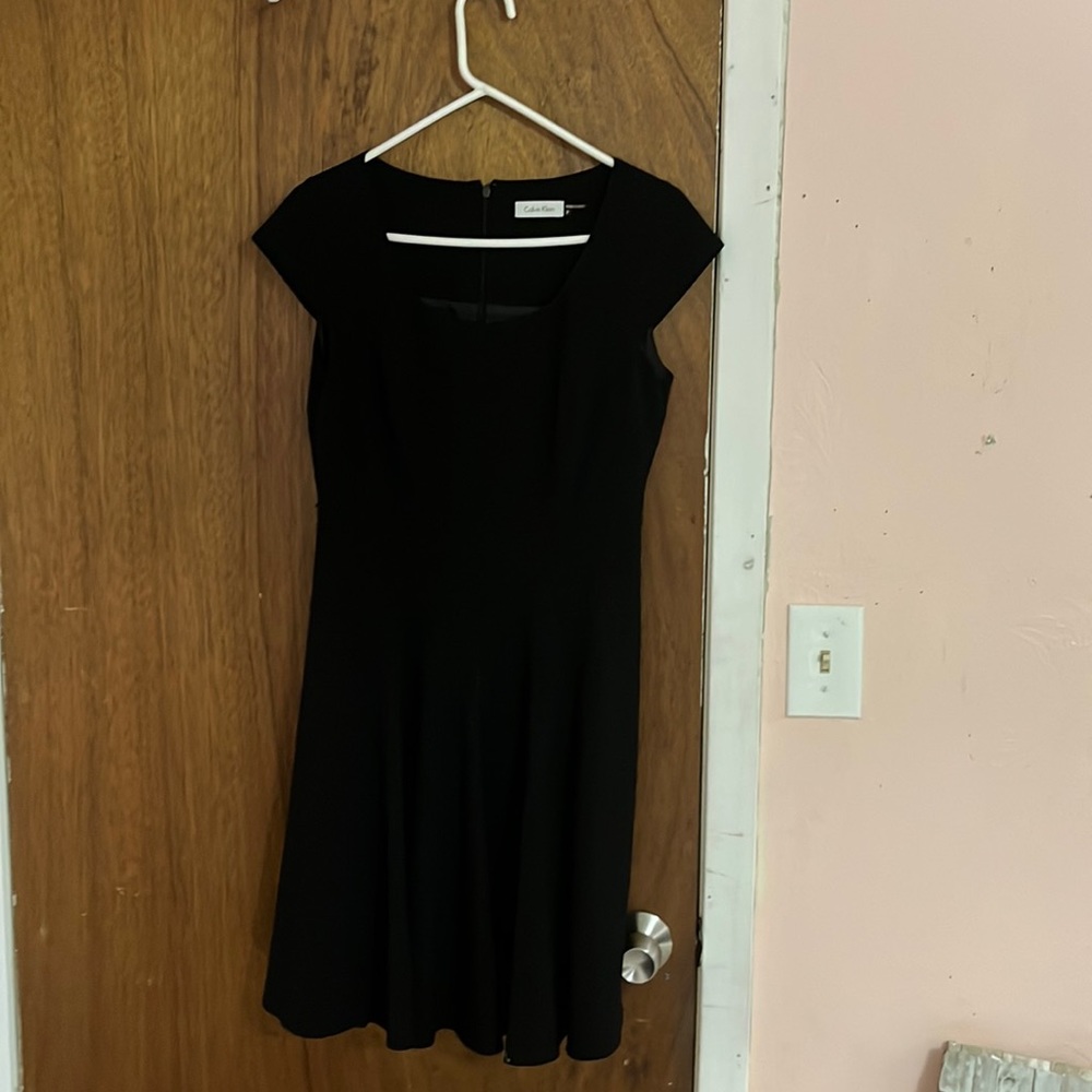 Calvin Klein retro cap sleeve fit and flare